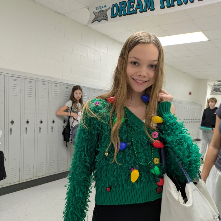 students dressed for grinchmas