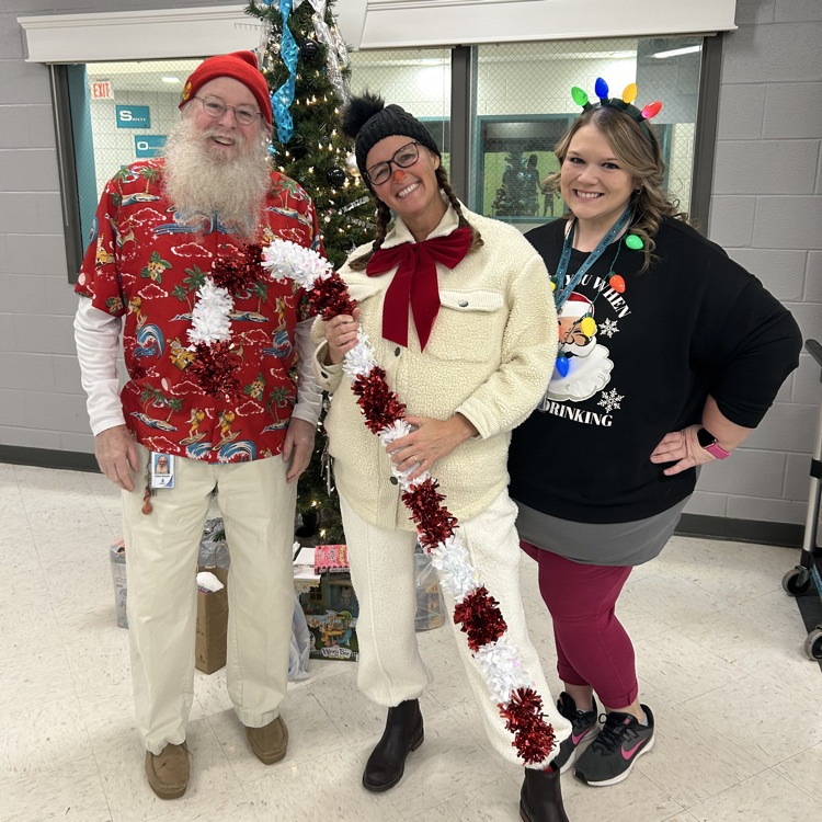 teachers dressed in holiday spirit wear