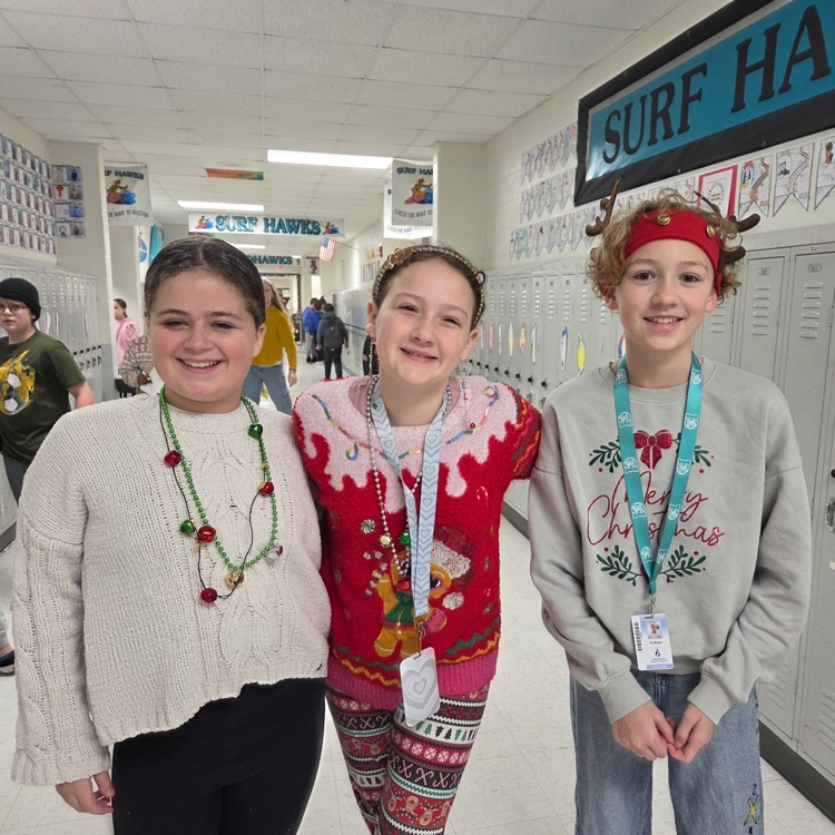 students in holiday wear