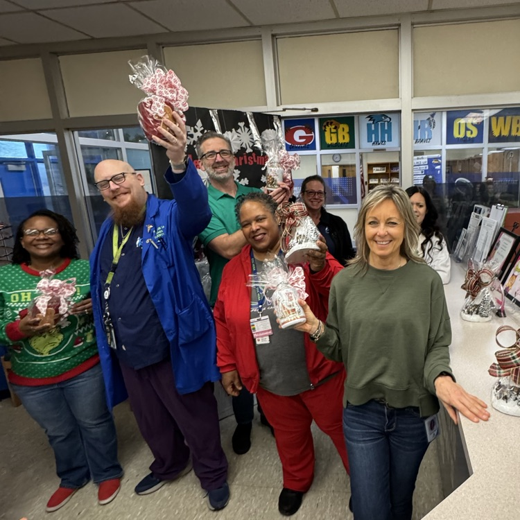 faculty and staff in main office. 