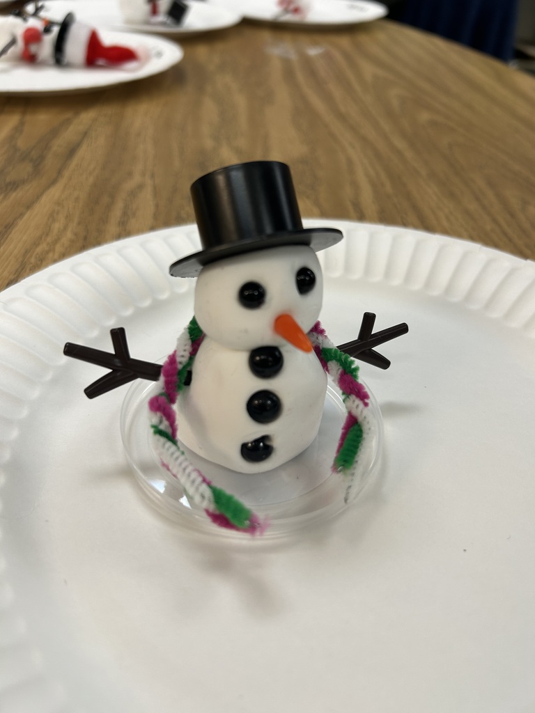 marshamallow snowman craft with pipe cleaner scarf