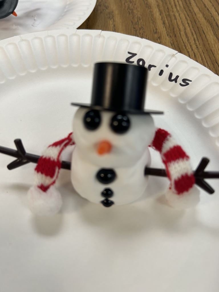 marshamallow snowman craft by Zarius
