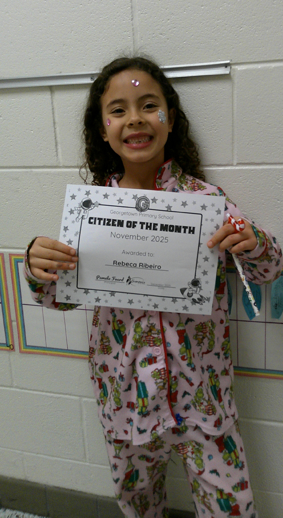 Rebeca Ribeiro - citizen of the month for her class