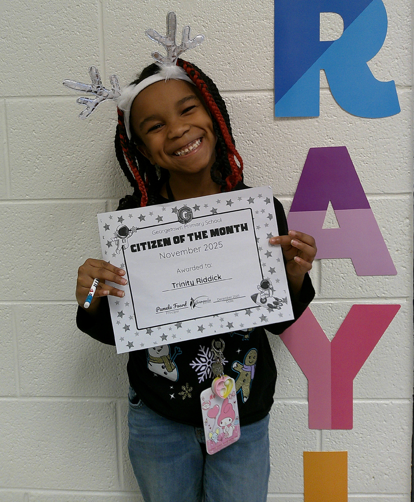 Trinity Riddick - citizen of the month for her class