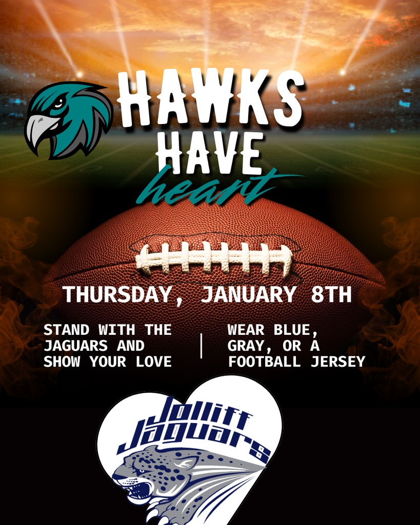 Thursday, January 8th stand with the Jaguars and show your love wear blue, grey, or a football jersey