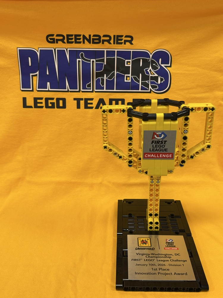 Greenbrier Panthers LEGO Team trophy