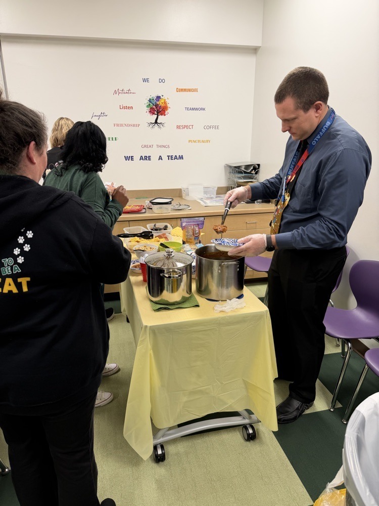 Mr Mason serving chili