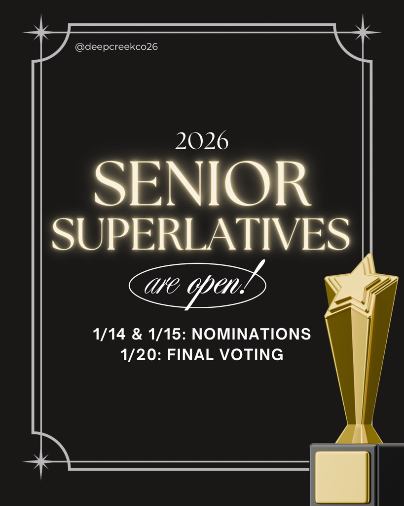 Senior Suplerative Nominations are 1/14 and 1/15; final voting on 1/20