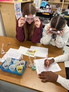 students in a lab for science class