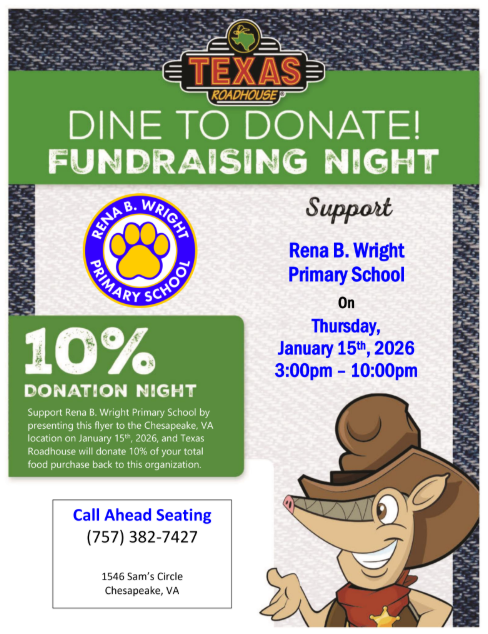 Dine to Donate Flyer for Thursday from 3 to 10