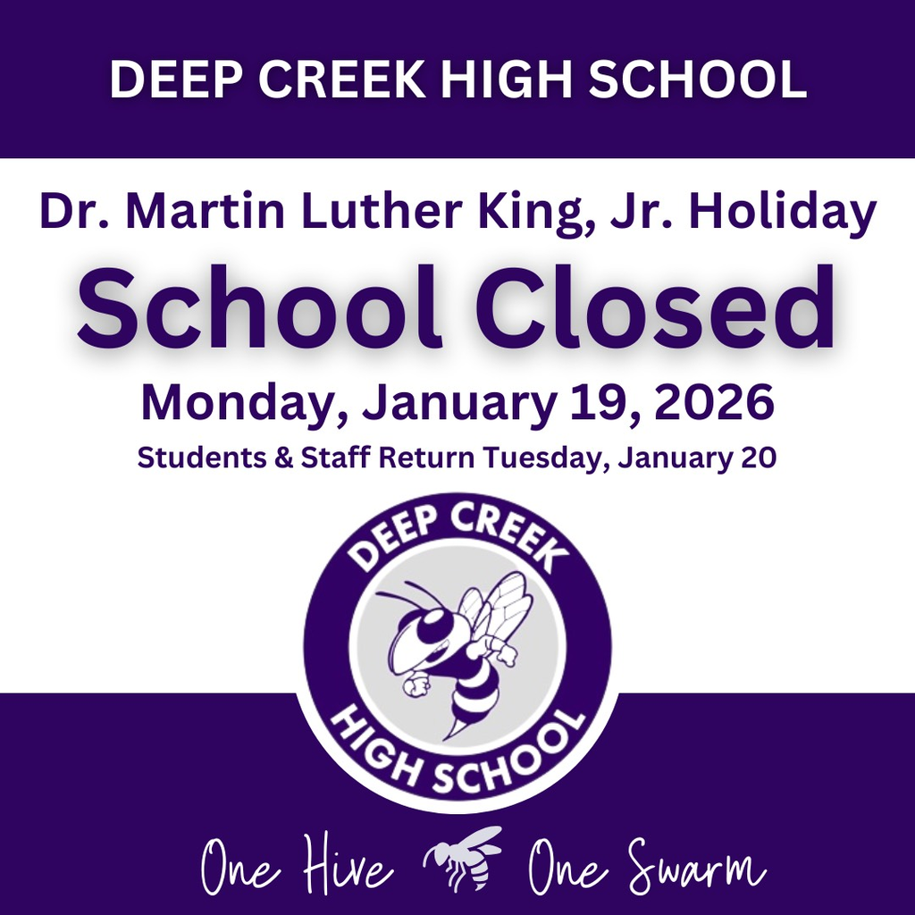 Flyer stating that there is no school on Monday, January 19