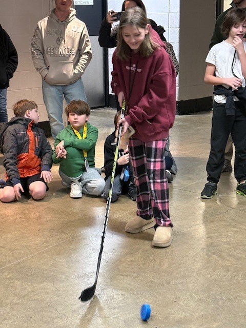 5th grade took learning on the road with a field trip to the Norfolk Scope! Our students visited with the Norfolk Admirals for a fun-filled lesson on force and motion—science in action, hockey-style!