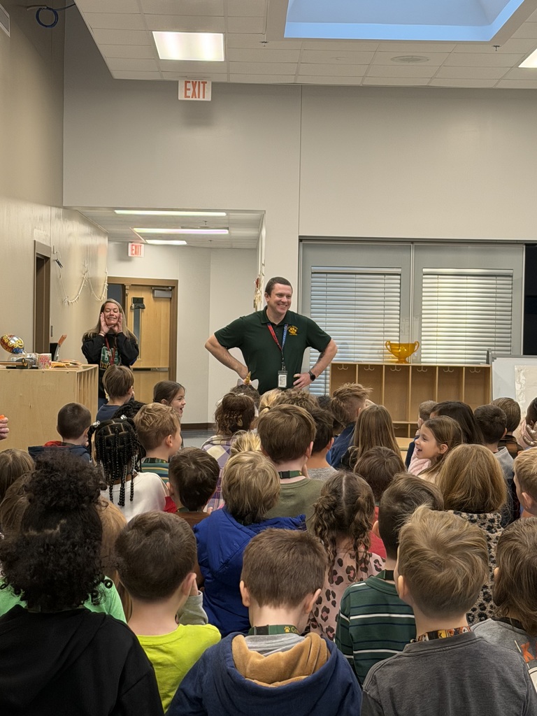 Kindergarteners saying thank you to Mr Mason!