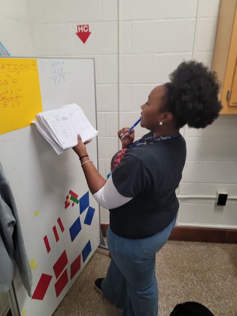 Students reviewing math 