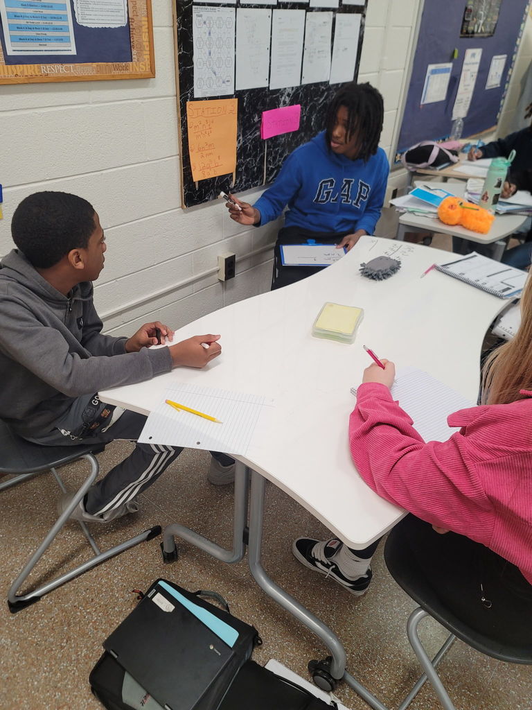 Students reviewing math 