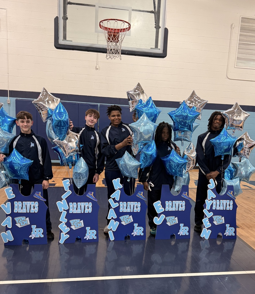 IRMS wrestlers on 8th grade night