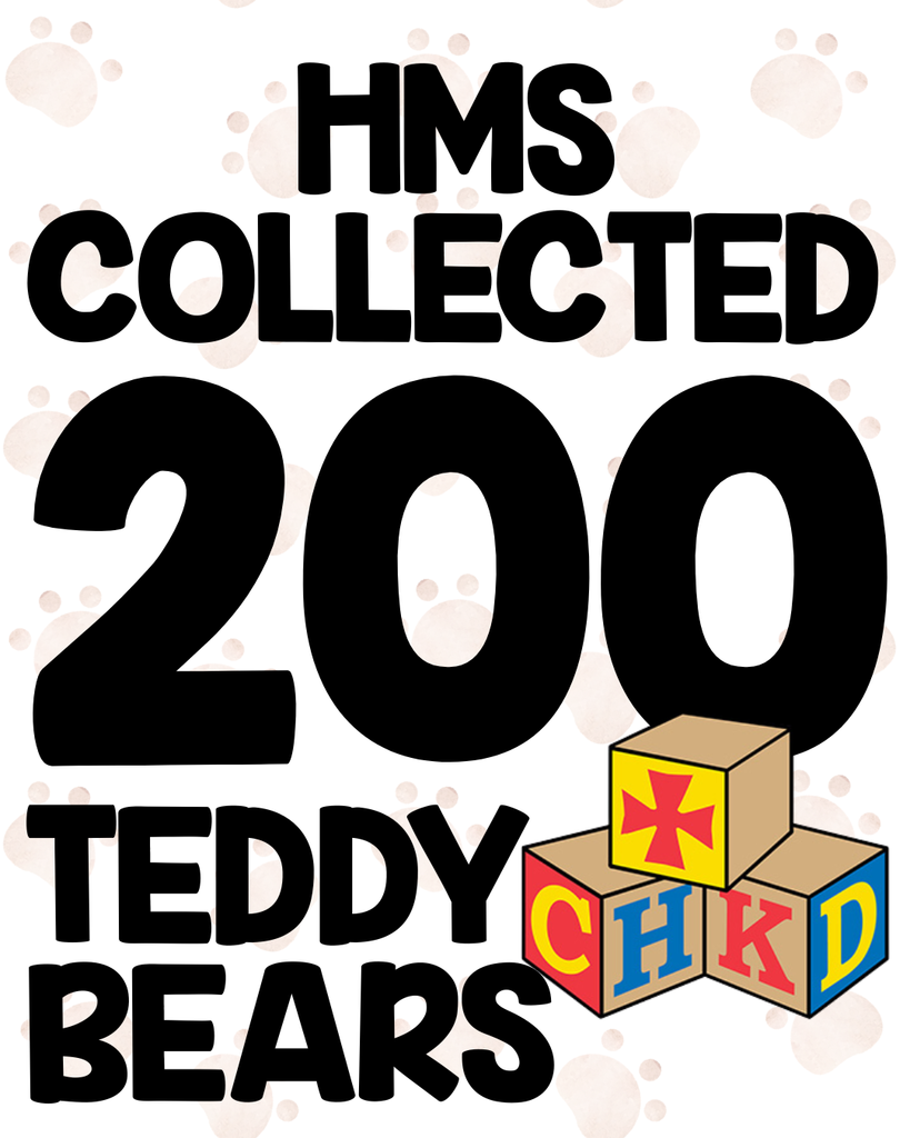 HMS collected 200 teddy bears