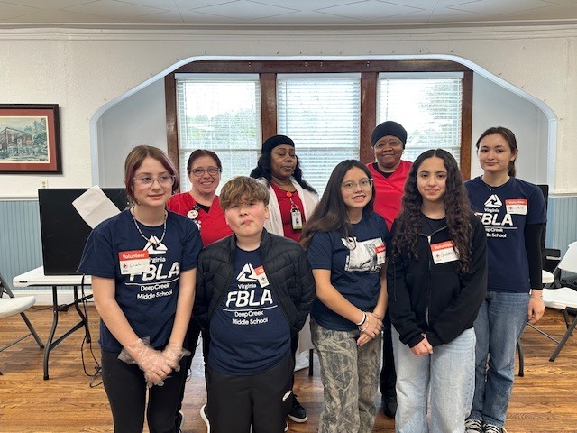 The FBLA club with the Red Cross.