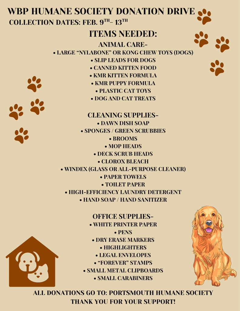 Portsmouth Humane Society Donation Drive