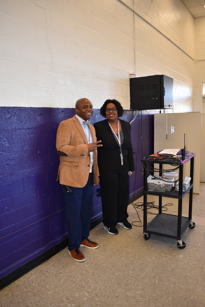 A guidance counselor and Dr. Page dressed up for Success.