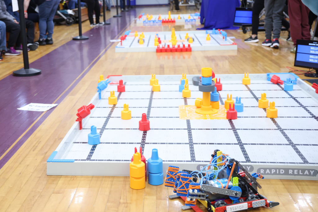 set up of robot obstacle course