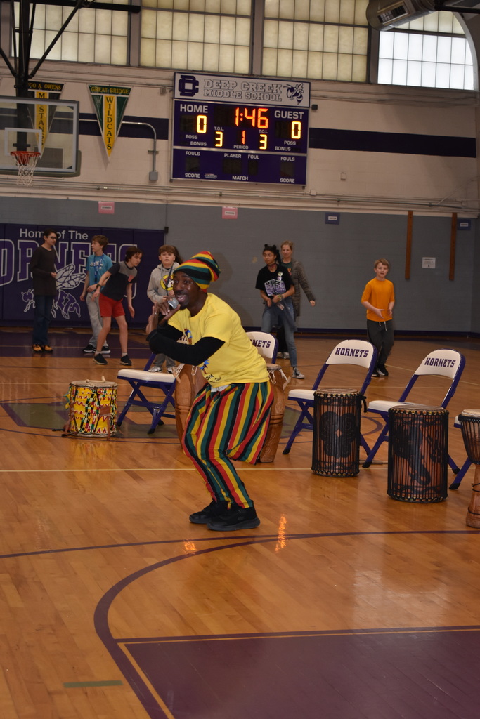 Mr. Opoku-Reeves showing the students how to dance