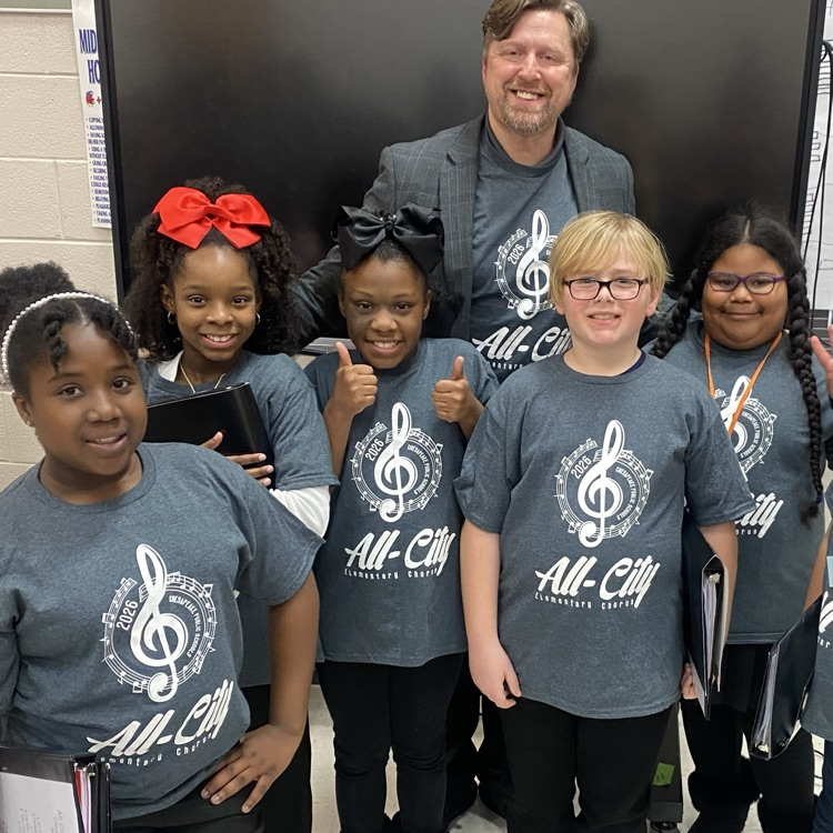 Dr. Ball and 5 of the students from All City Chorus