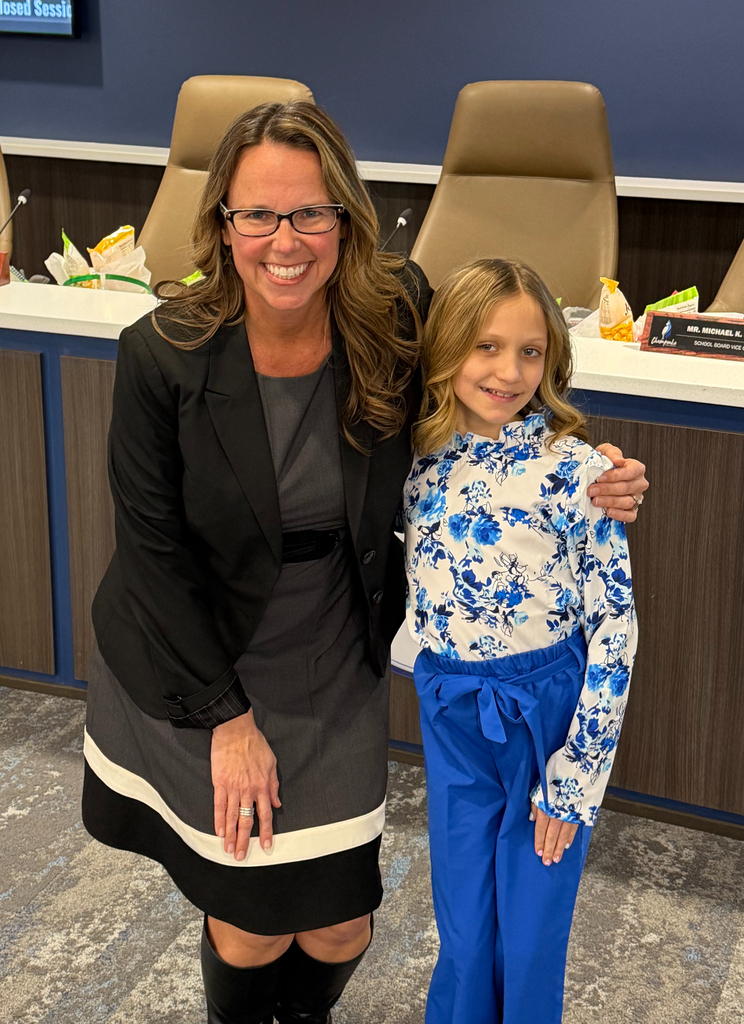 We are Gator Proud of one of our amazing little Gators who confidently recited the Pledge of Allegiance on Monday before the School Board at the School Board meeting! 