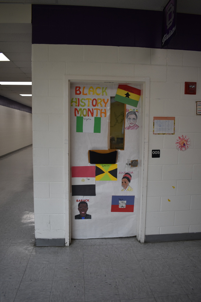 A door celebrating Black history month.