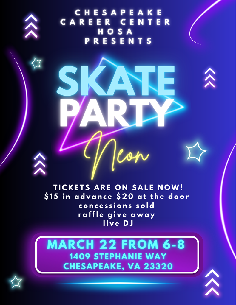 HOSA Skate party Tickets are on sale now