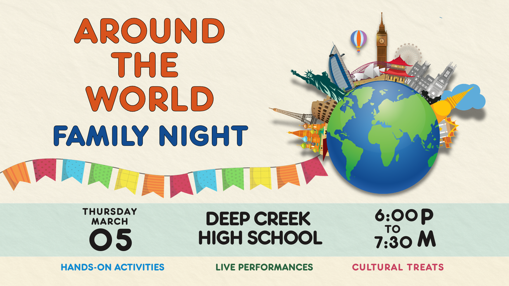 Around the World Family Night Flyer