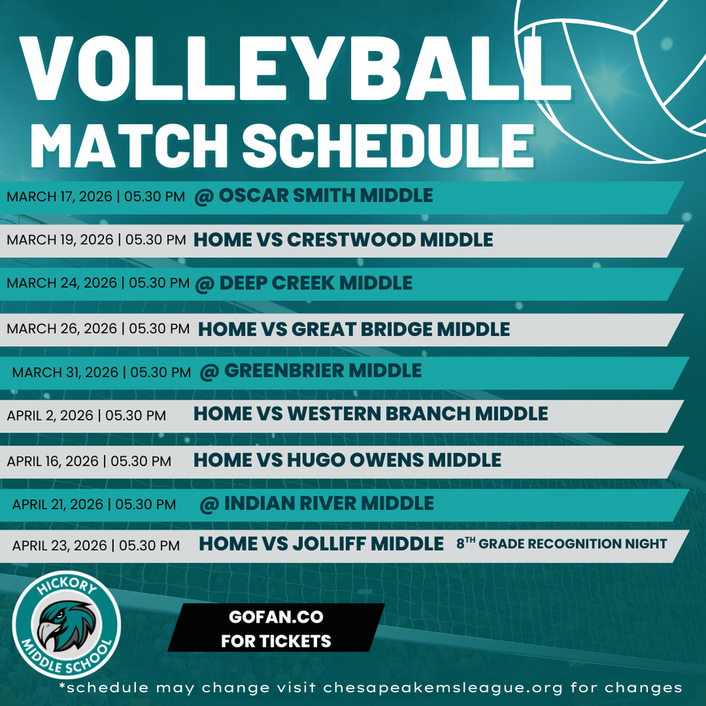 Volleyball match schedule