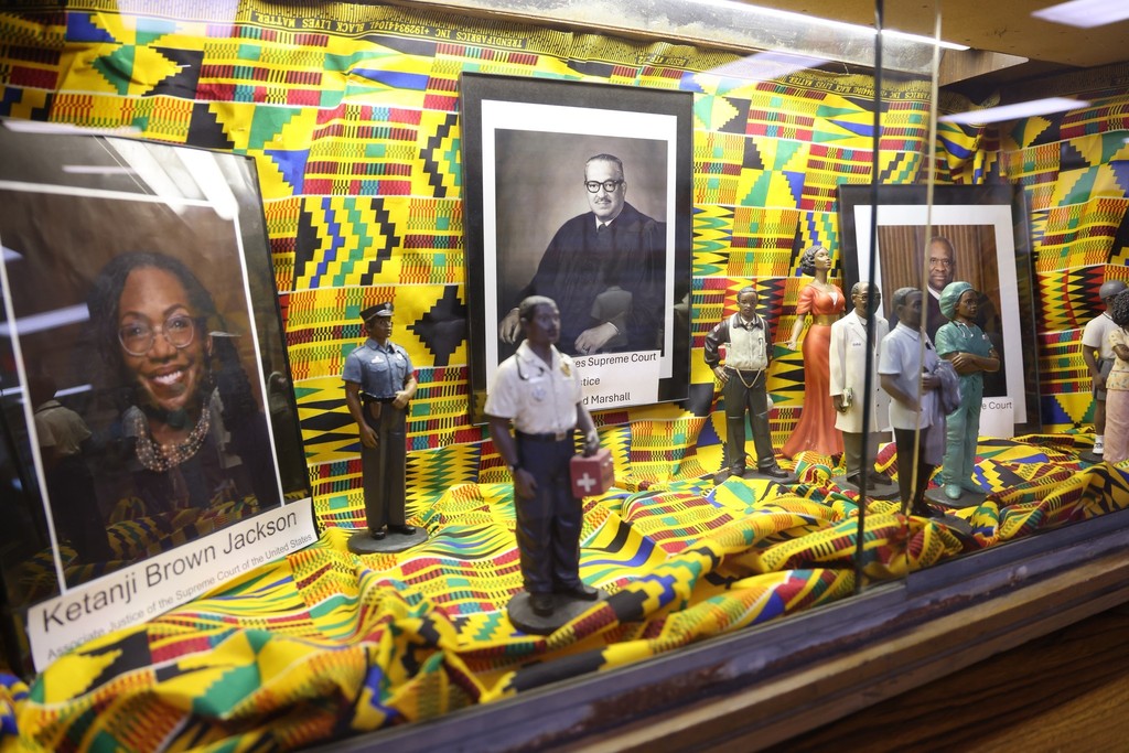 African American tribute wall.