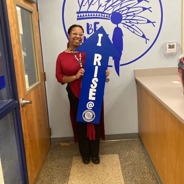 student with RISE arrow