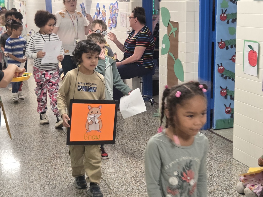 Mrs. Mattick's class coming down the hallway.