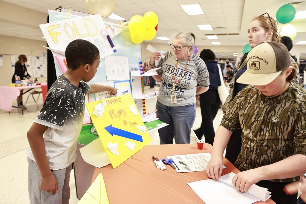student presenting project