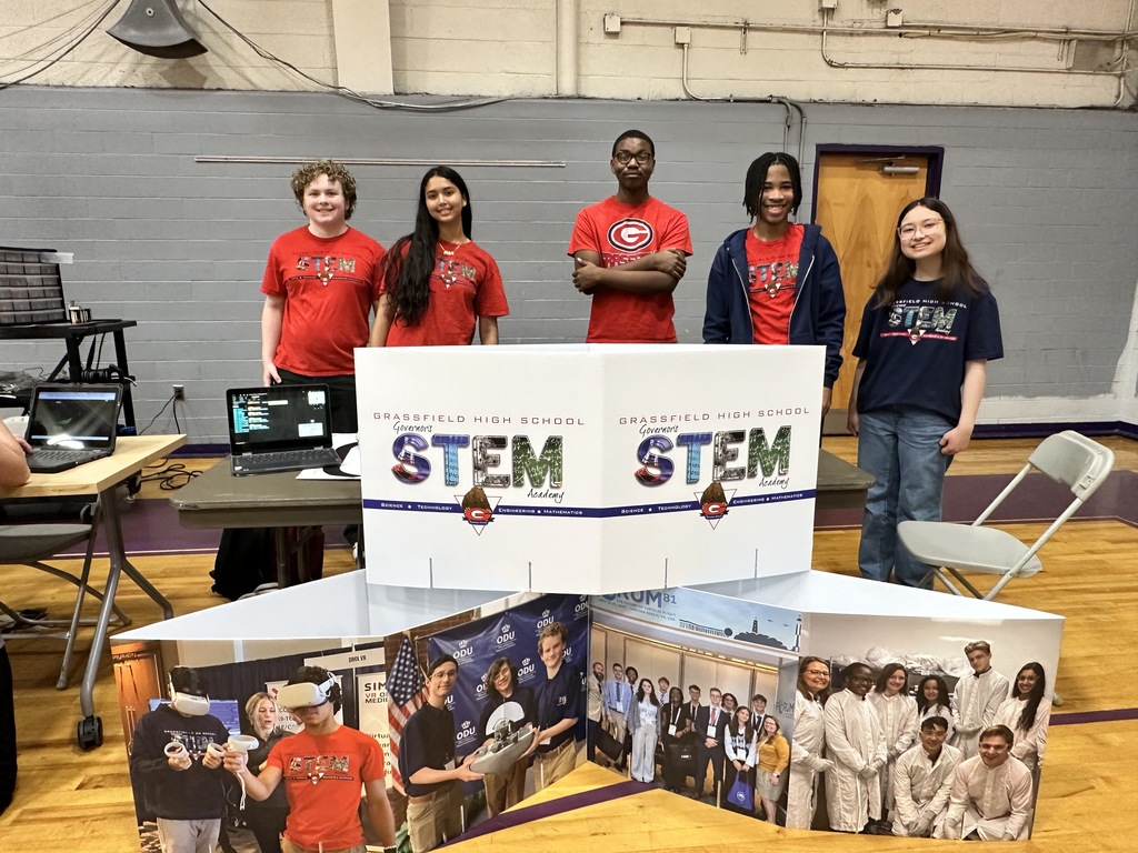 Students checking out the STEM program at Grass field High School