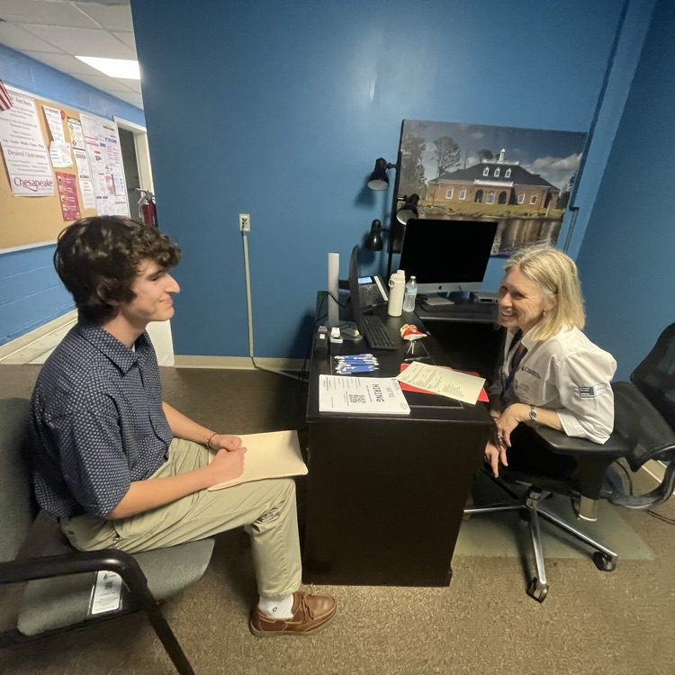 HVAC students interviewing for employment
