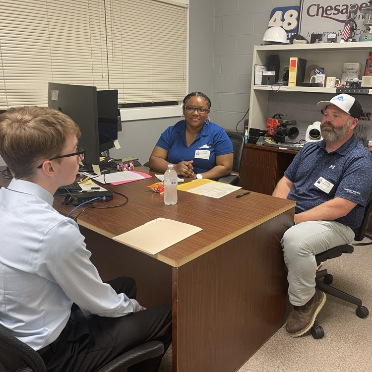 HVAC students interviewing for employment