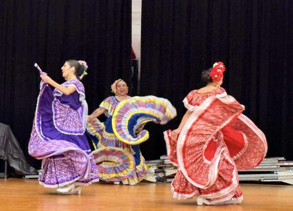 Ballet Folklorico dancing on stage at BRI