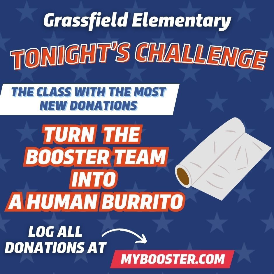 Have a minute? That’s all it takes to share about our Grassfield Fun Run and help us raise $30,000! Go to MyBooster.com and share through email, text, and on social media with just a click! 💻📱🙌