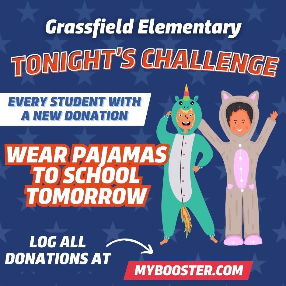 We’re about halfway through our Grassfield Fun Run fundraiser! If you haven’t signed up, there’s still time. Plus when you register at MyBooster.com, your student receives a FREE prize! Join the fun today.