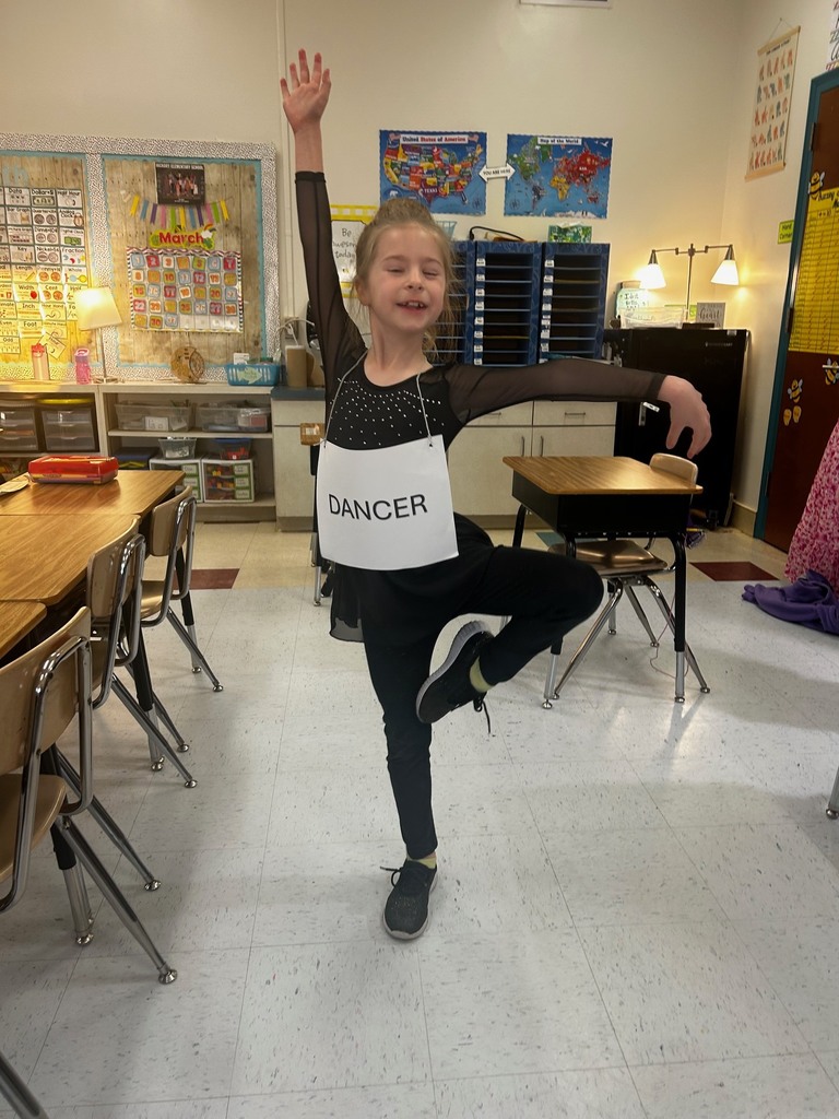 student dressed up for the vocabulary parade