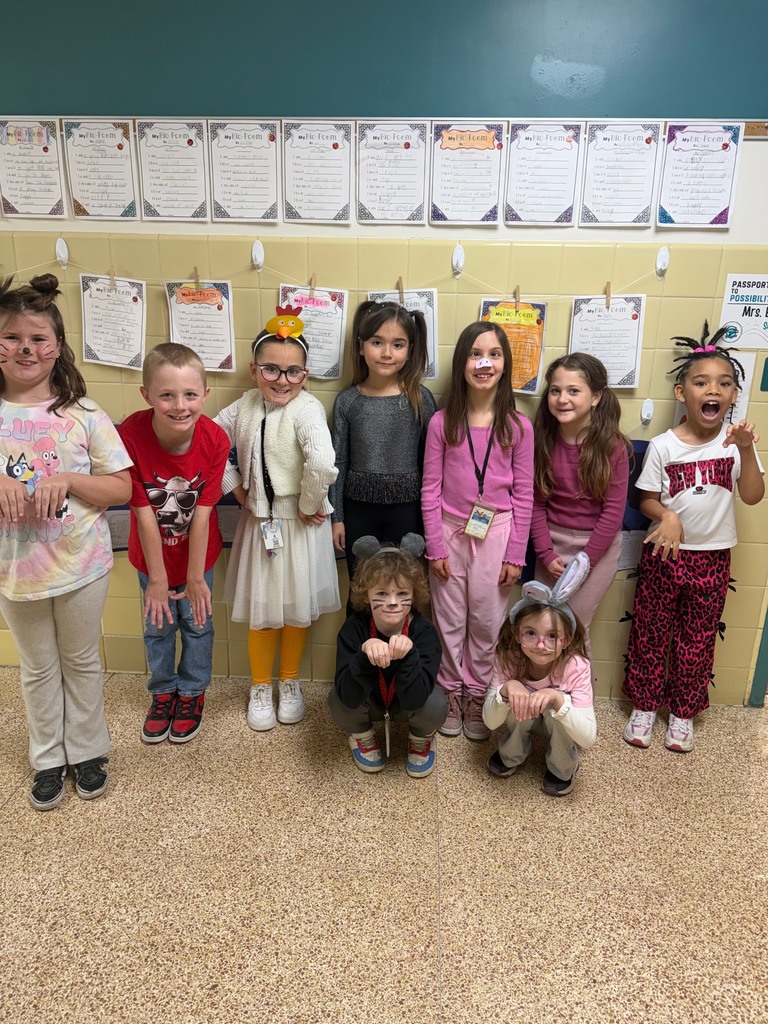 class dressed up for animal day 