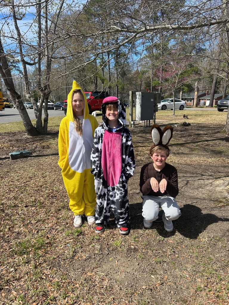 3 students dressed up for animal dress up day 