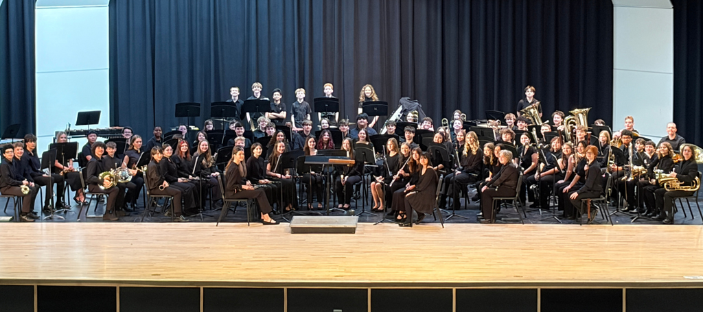 GBMS Band students  on stage at the VBODA District IV Concert Band Assessment