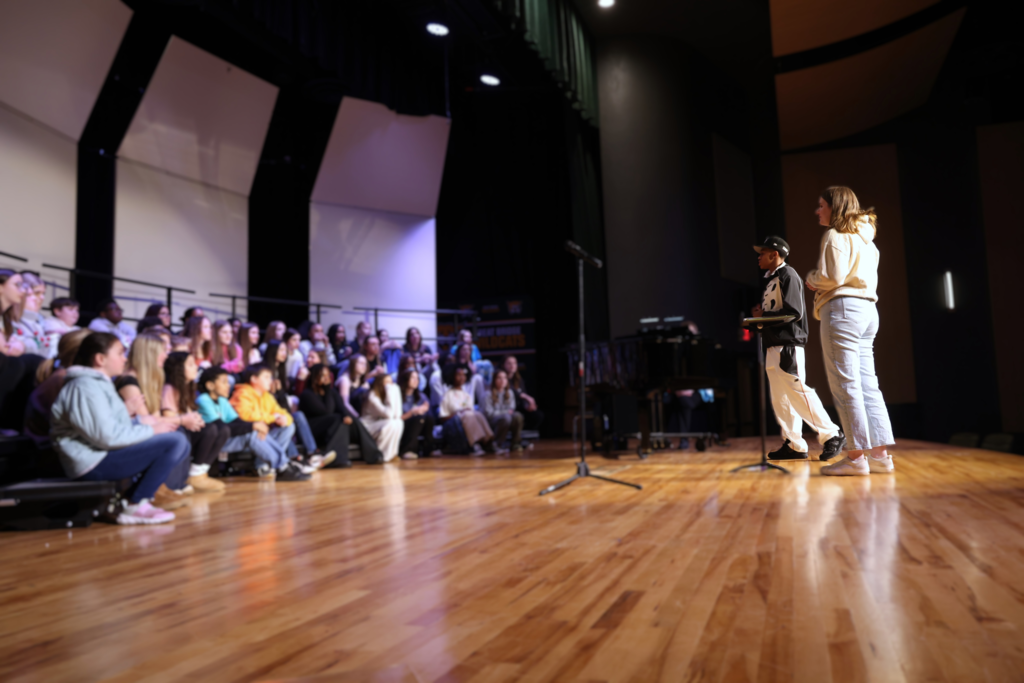 insiring the next generation by sharing words of wisdom with current studens