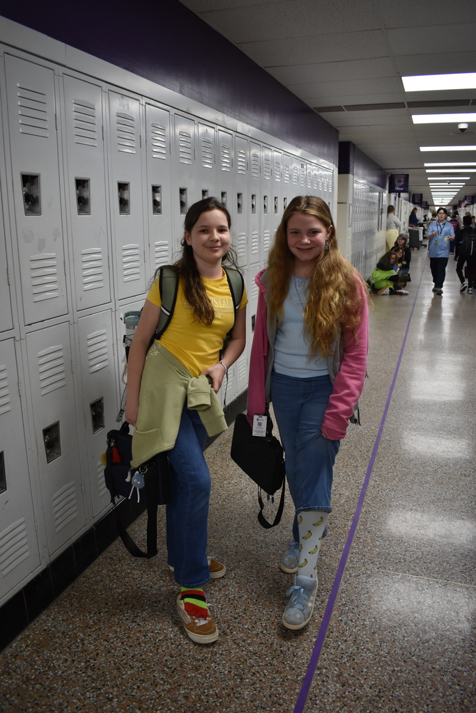 Two students in their fun socks!