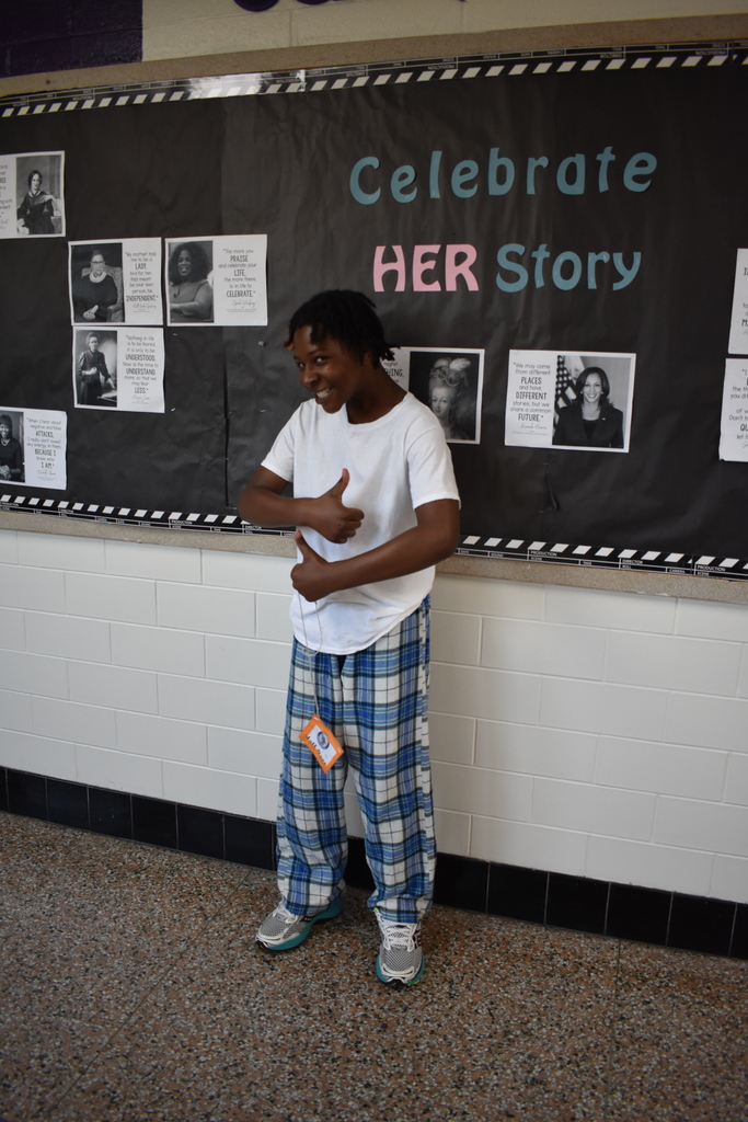 A student in his pajamas!