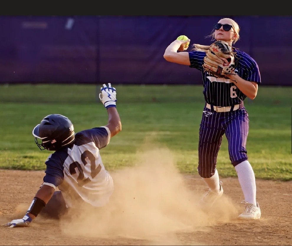 DCHS Softball player in action